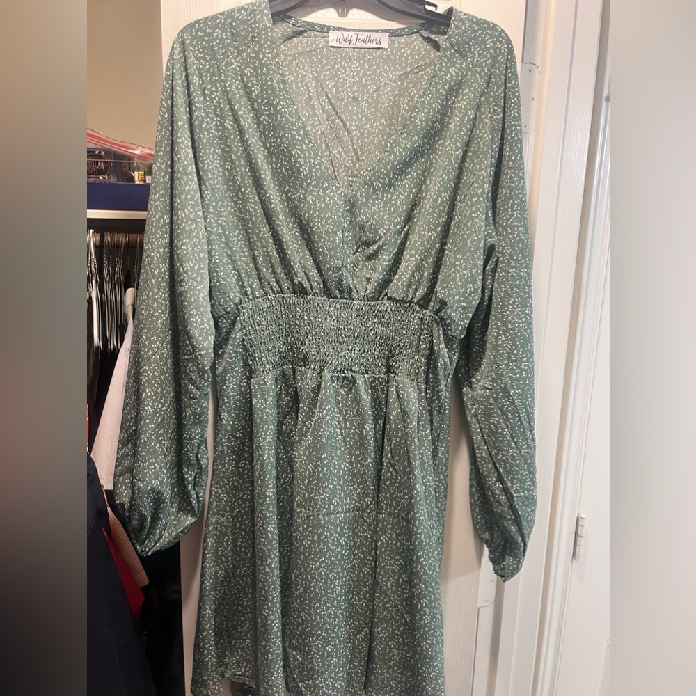 Sage Green mid length Dress